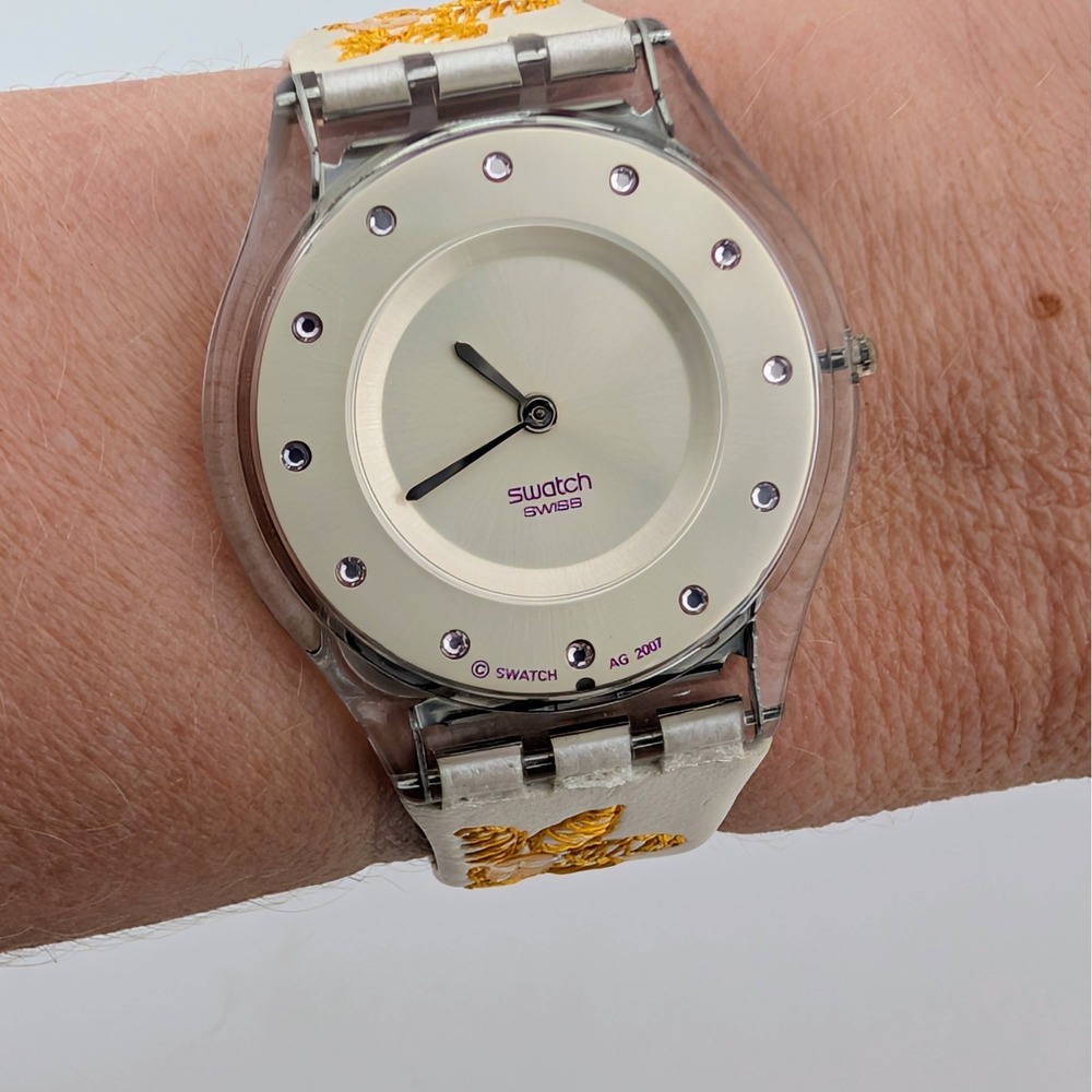 2007 Swatch Skin Madre Mia Special Mother's Day Release Watch Original Pouch View 4